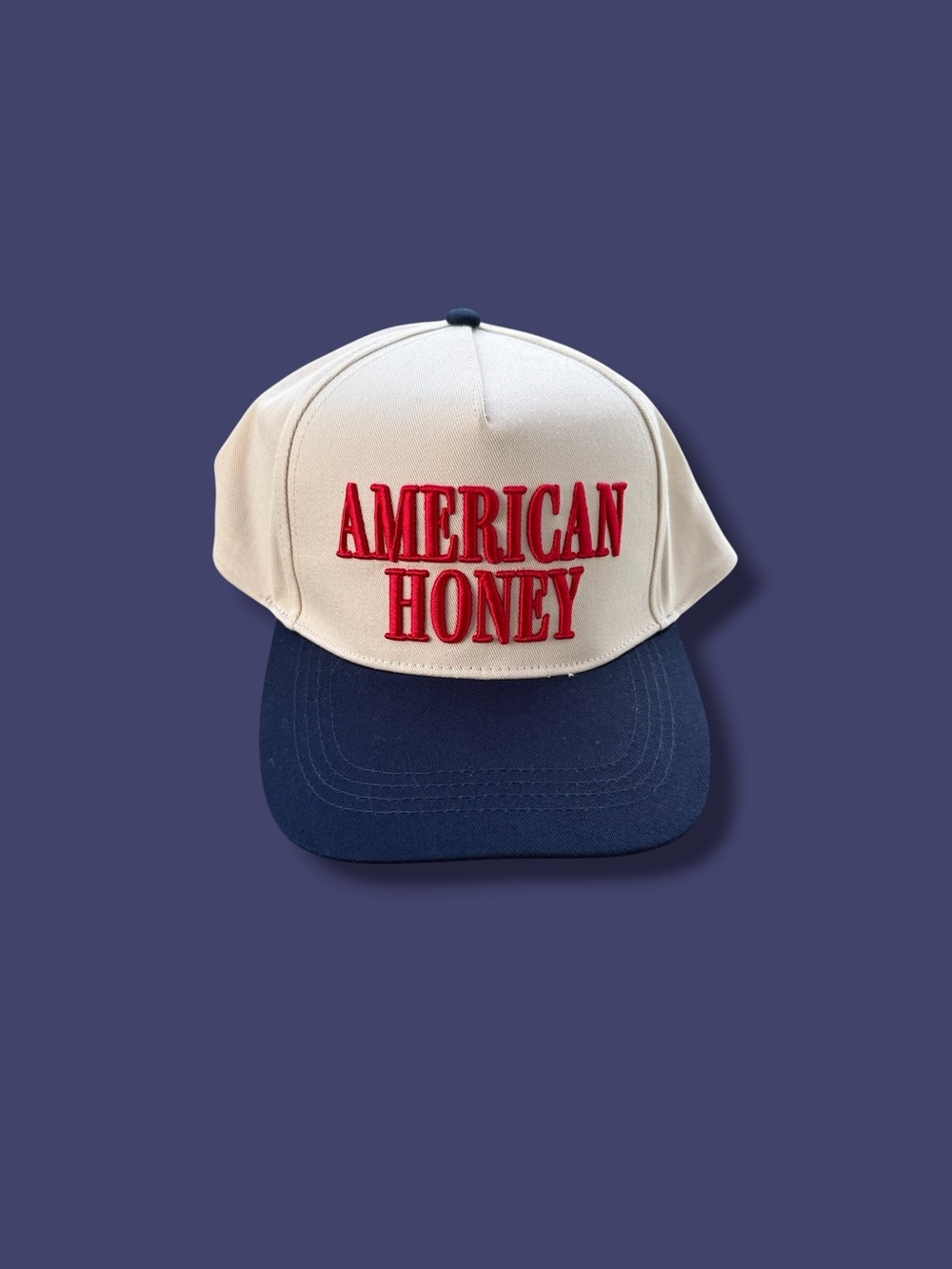 David and Young Cream and Navy 'AMERICAN HONEY' Patch Cap